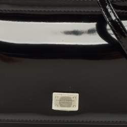 Pre Owned Dolce & Gabbana Black Leather Small Miss Sicily Top Handle Bag