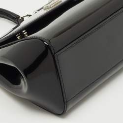 Pre Owned Dolce & Gabbana Black Leather Small Miss Sicily Top Handle Bag
