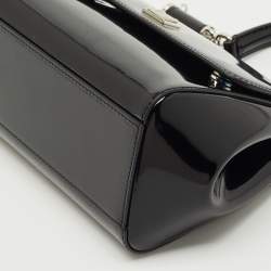 Pre Owned Dolce & Gabbana Black Leather Small Miss Sicily Top Handle Bag