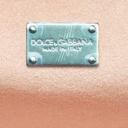 Pre Owned Dolce & Gabbana Pink Leather DG Logo Camera Crossbody Bag