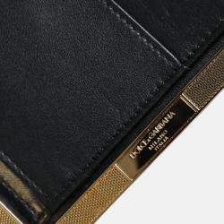 Pre Owned Dolce & Gabbana Gold Frame Red Velvet Clutch Evening Purse Bag