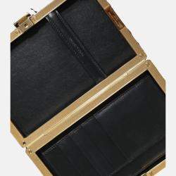 Pre Owned Dolce & Gabbana Floral Tweed Multicolor Fabric Clutch Crossbody Bag