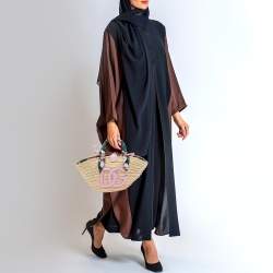 Pre Owned Dolce & Gabbana Pink/Natural Raffia Small Kendra Shopper Tote