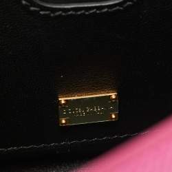 Pre Owned Dolce & Gabbana Pink Lizard Embossed Leather Lucia Top Handle Bag