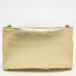 مملوكة مسبقًا حقيبة كتف دولتشي أند غابانا سوفت ديفوشن جلد ذهبي