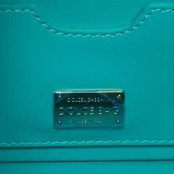 Pre Owned حقيبة دولتشي & غابانا دولتشي بوكس قش أخضر وزخرفة جلد الثعبان بزخارف الأزهار