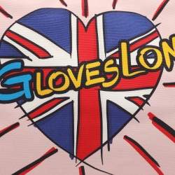 مملوكة مسبقًا Dolce & Gabbana DG Loves London Pink/Red Canvas and Leather Shopper Tote