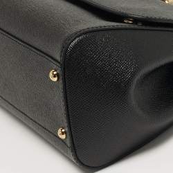 مملوكة مسبقًا حقيبة دولتشي أند غابانا يد علوية ميس سيسيلي متوسطة جلد أسود