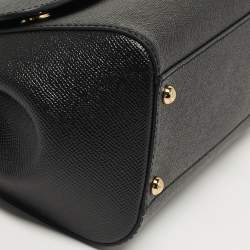 مملوكة مسبقًا حقيبة دولتشي أند غابانا يد علوية ميس سيسيلي متوسطة جلد أسود