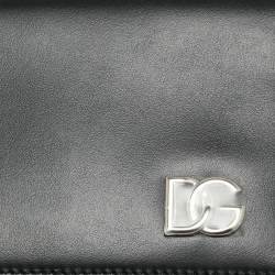 Pre Owned Dolce & Gabbana Mini Black Leather Crossbody Bag