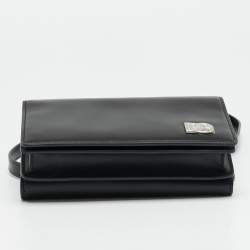 Pre Owned Dolce & Gabbana Mini Black Leather Crossbody Bag