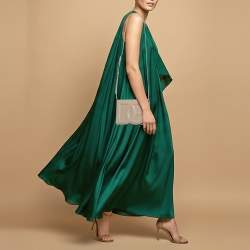 Pre Owned Dolce & Gabbana DG Logo Flap Beige Leather Shoulder Bag