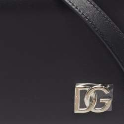 Pre Owned حقيبة كروس بودي جلدية سوداء صغيرة دولتشي أند غابانا