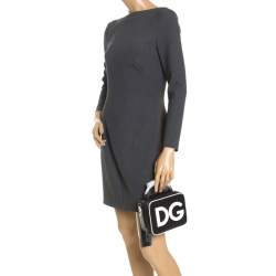 مملوكة مسبقًا Dolce & Gabbana Black/White Coated Canvas DG Girls Crossbody Bag
