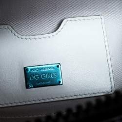 مملوكة مسبقًا Dolce & Gabbana Black/White Coated Canvas DG Girls Crossbody Bag