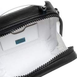 مملوكة مسبقًا Dolce & Gabbana Black/White Coated Canvas DG Girls Crossbody Bag