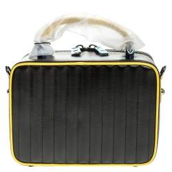 مملوكة مسبقًا حقيبة كروس دولتشي أند غابانا غيرلز DG كانفاس مقوى أسود و أصفر