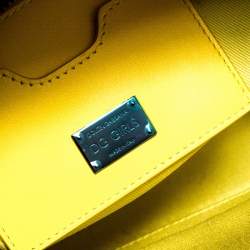 مملوكة مسبقًا حقيبة كروس دولتشي أند غابانا غيرلز DG كانفاس مقوى أسود و أصفر