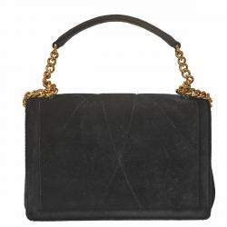 مملوكة مسبقًا حقيبة كتف دولتشي أند غابانا ديفوشيون سلسلة قطيفة ماتيلاس أسود