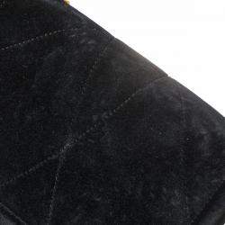 مملوكة مسبقًا حقيبة كتف دولتشي أند غابانا ديفوشيون سلسلة قطيفة ماتيلاس أسود