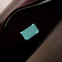 Pre Owned Dolce & Gabbana Dark Beige Leather Large Miss Sicily Top Handle Bag