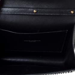 Pre Owned حقيبة كتف دولتشي أند غابانا صغيرة ديفوشيون يد علوية جلد فضي