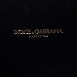 Pre Owned حقيبة كتف دولتشي أند غابانا صغيرة ديفوشيون يد علوية جلد فضي