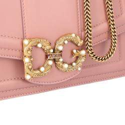 مملوكة مسبقًا Dolce & Gabbana Blush Pink Leather DG Amore Bag