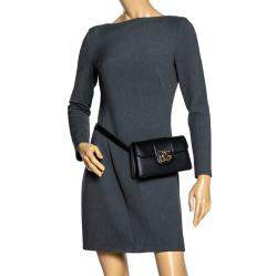 Dolce & Gabbana Black Leather DG Millenials Belt Bag