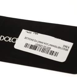 مملوكة مسبقًا حقيبة بوكس كلتش دولتشي أند غابانا أي لوف يو جلد فضي ميتاليك  لامع