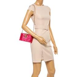Pre Owned Dolce & Gabbana Red Acrylic Lace Dolce Box Bag