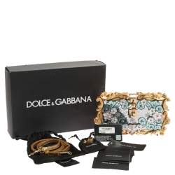 Pre Owned حقيبة دولتشي أند غابانا باروك دولتشي بوكس متعددة الألوان مرآة من الأكريليك 