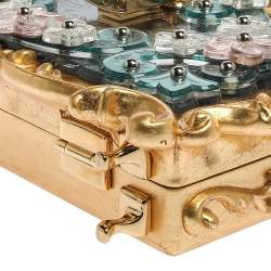 Pre Owned حقيبة دولتشي أند غابانا باروك دولتشي بوكس متعددة الألوان مرآة من الأكريليك 