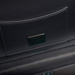 Pre Owned حقيبة كلتش دولتشي أند غابانا "دولتشي بوكس" أحجار الراين مطبقة بالحرارة أزرق سماوي