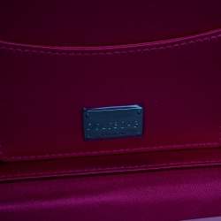 Pre Owned حقيبة كلتش دولتشي أند غابانا "دولتشي بوكس" سلسلة أحجار الراين مطبقة بالحرارة وردي