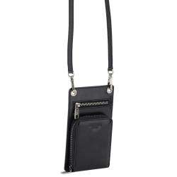 Dolce & Gabbana Black Leather Horsehide Phone bag Dolce & Gabbana