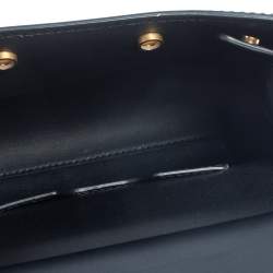 Pre Owned Dolce & Gabbana Black Leather Mini Sicily 58 Top Handle Bag