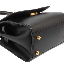 Pre Owned Dolce & Gabbana Black Leather Mini Sicily 58 Top Handle Bag