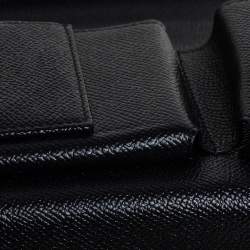 مملوكة مسبقًا Dolce & Gabbana Black/Brown Leopard Print Coated Canvas Sicily Lipstick Wallet on Chain