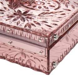 Pre Owned Dolce & Gabbana Pink Plexiglass Cinderella Top Handle Bag