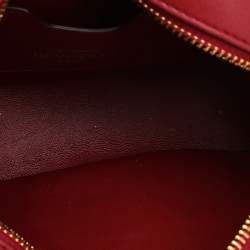 Pre Owned Dolce & Gabbana Red Matelassé Leather Devotion Crossbody Bag