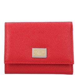 Dolce & Gabbana Dauphine Calfskin Card Holder With Branded Tag In