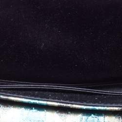 Pre Owned Dolce & Gabbana Multicolor Jacquard Lurex Fabric and Snakeskin Mini Lucia Embellished Shoulder Bag