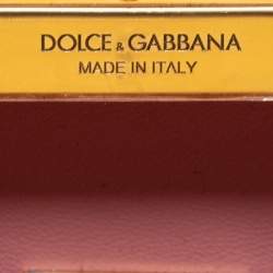 Pre Owned Dolce & Gabbana Rose Quartz Acrylic Miss Sicily Box Clutch