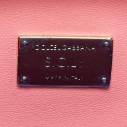 Pre Owned Dolce & Gabbana Rose Quartz Acrylic Miss Sicily Box Clutch