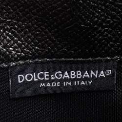 Dolce & Gabbana Metallic Grey Leather Miss Sicily Von Studded Wallet on Chain