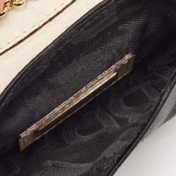 Pre Owned Dolce & Gabbana Beige/Black Python and Satin Chain Coin Purse