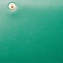 Pre Owned Dolce & Gabbana Green Leather Miss Sicily Wallet on Chain