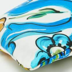 Dolce & Gabbana Multicolor Print Nylon Zip Pouch