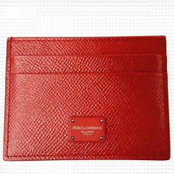 Dolce & Gabbana Red  Leather  Card Holder